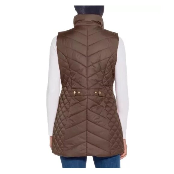 NWT Weatherproof Vintage Womens Quilted Vest Jacket Size Small Brown $80 EE426 - Picture 2 of 4